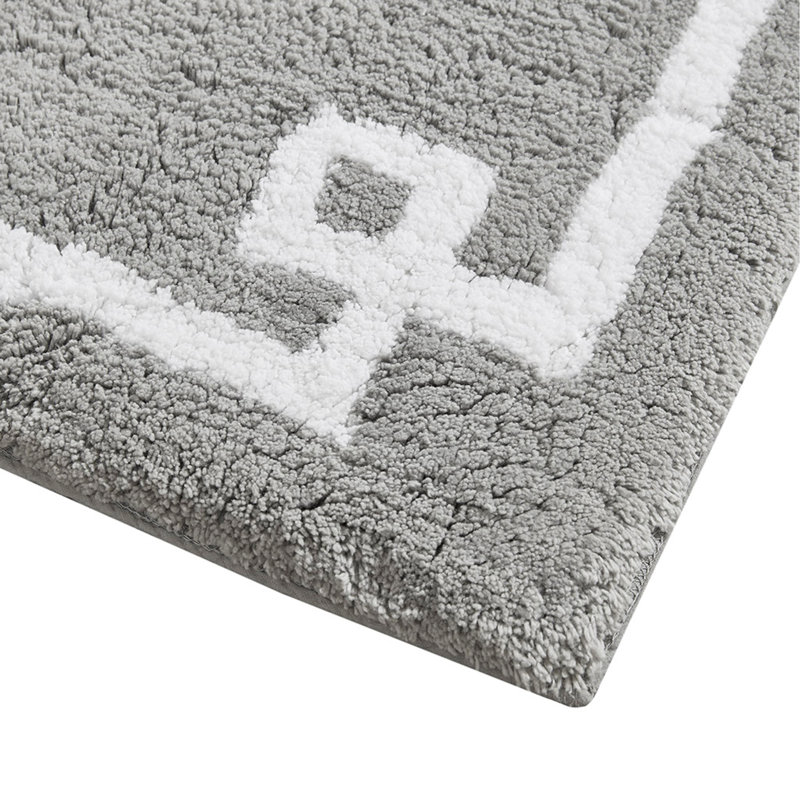 Cotton Tufted Bath Rug 24X40, Gray, Single - 40" L x 24" W