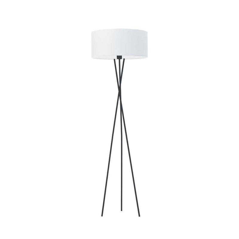 Arless 160cm Tripod Floor Lamp, White, Black