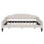 Lit de jour double capitonné capitonné, beige