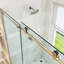 Porte de douche coulissante simple sans cadre avec verre transparent 55 "- 59" x H 75 "-94489781