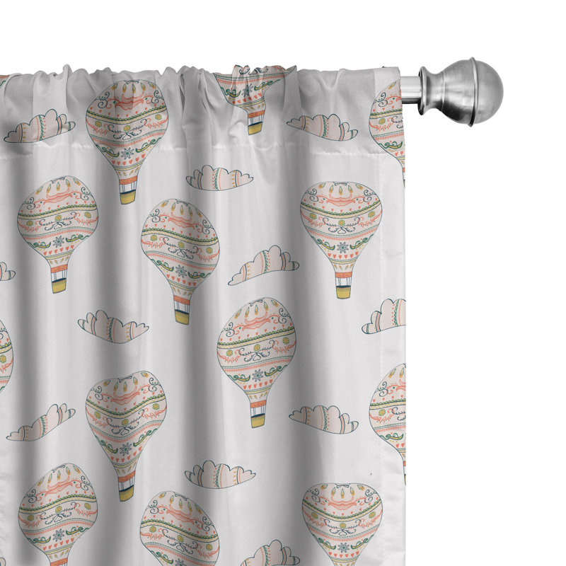 Balloon Semi-Sheer Rod Pocket Curtain Panels, 28" x 84"