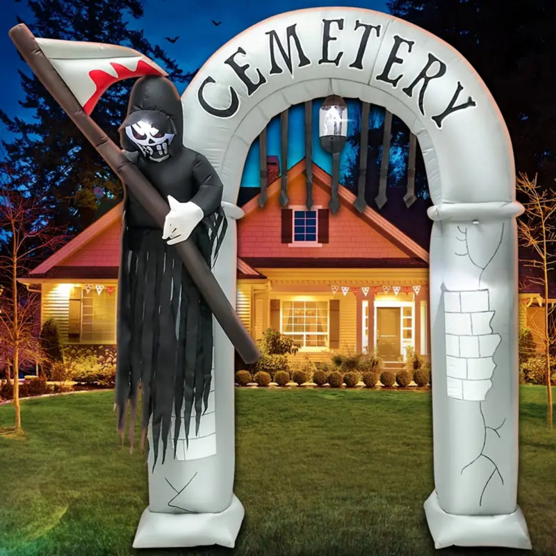Décoration d'Halloween gonflable 8 pi avec lumières DEL effrayantes d'Halloween