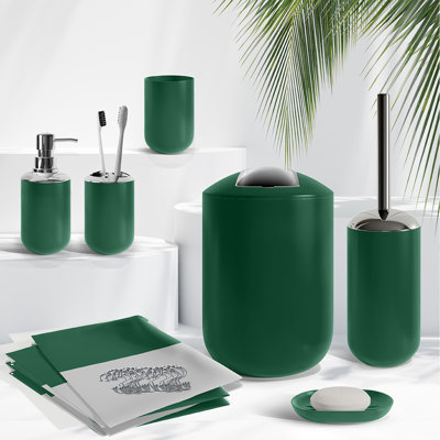 Clara Clark 20 Piece Complete Bathroom Accessory Set with Shower Curtain, Liner, and Hooks