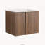 Meuble-lavabo flottant 24 po avec lavabo mural, armoire en ébène brun, portes à fermeture en douceur
