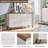 54 Inch Wide 6-Drawer Double Dresser, Mid-Century Modern Fluted Style, Wide Storage Chest for Bedroom & Living Room-4896302