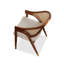 Chaise d'appoint à dossier noisette (ensemble de 2)-557039969