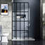 Porte de douche à l'italienne 34 po x 72 po, verre trempé noir, ensemble de fabrication robuste