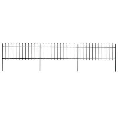 Vittoria 80cm H x 53cm W Black Metal Border Fence