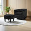 Fauteuil d'appoint pivotant à 360 ° avec fauteuil inclinable confortable en velours côtelé avec repose-pieds pour le salon-448616332
