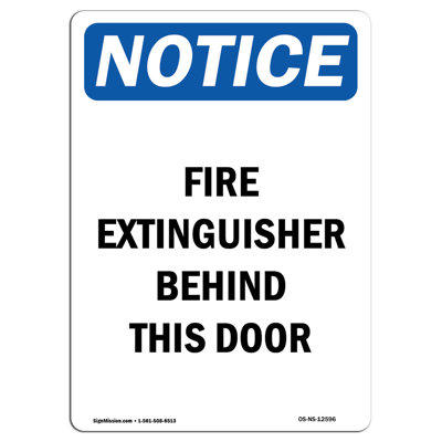 Fire Extinguisher Behind This Door Sign