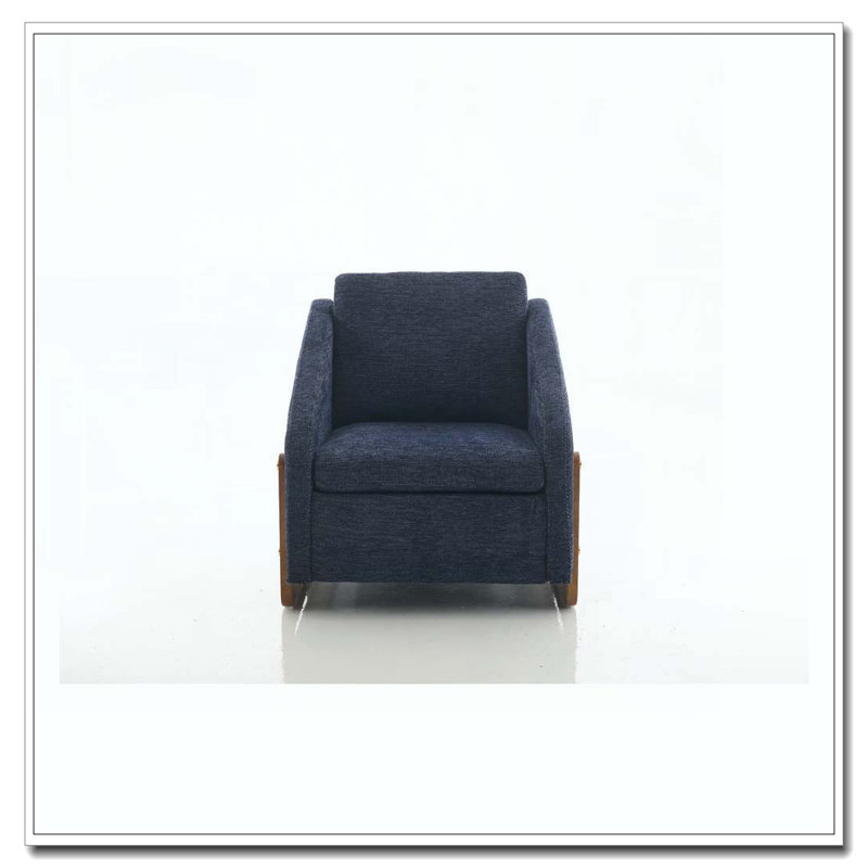 Fauteuil rembourré Chenille, Bleu