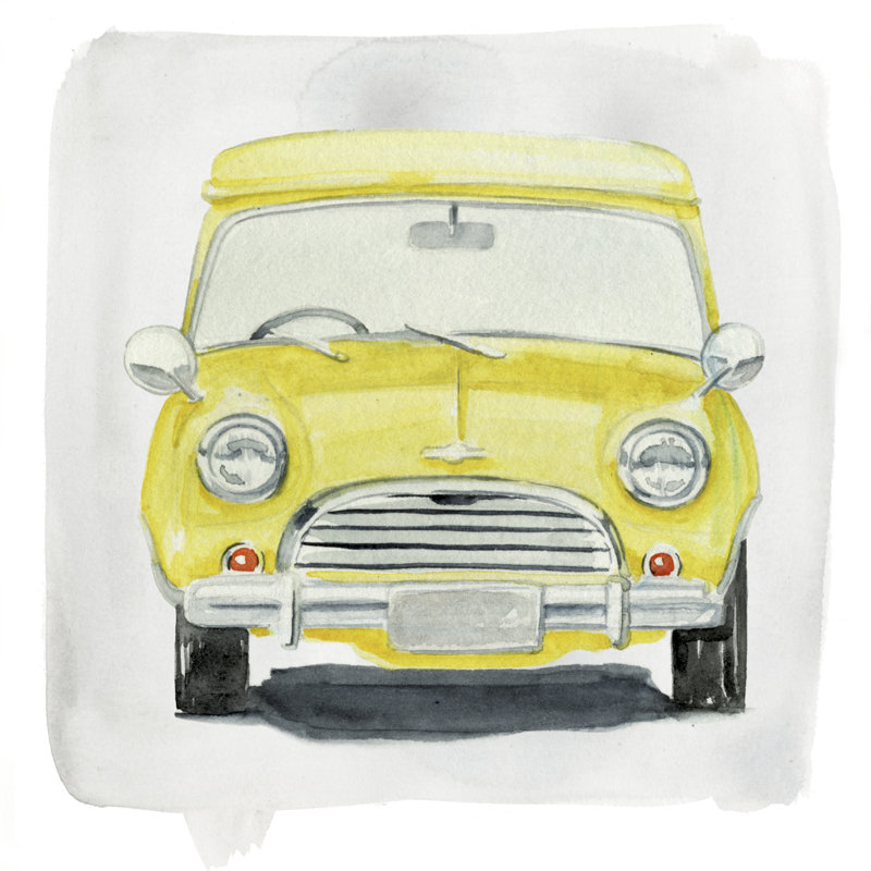 Classic Autos II - Wrapped Canvas Print, 30cm H x 30cm W