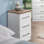 Fully Assembled St. George 3 Drawer Bedside Table