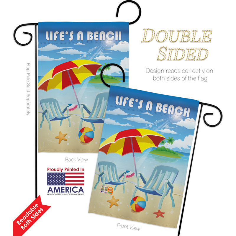 Double Sided 18.5'' H x 13'' W Polyester Flag Set