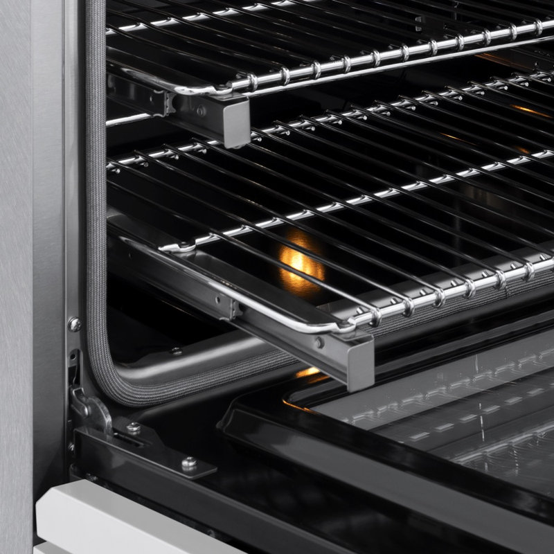 ZLINE Autograph 36 in. Marino Induction Range with 5 Element Cooktop and Polished Gold Accents