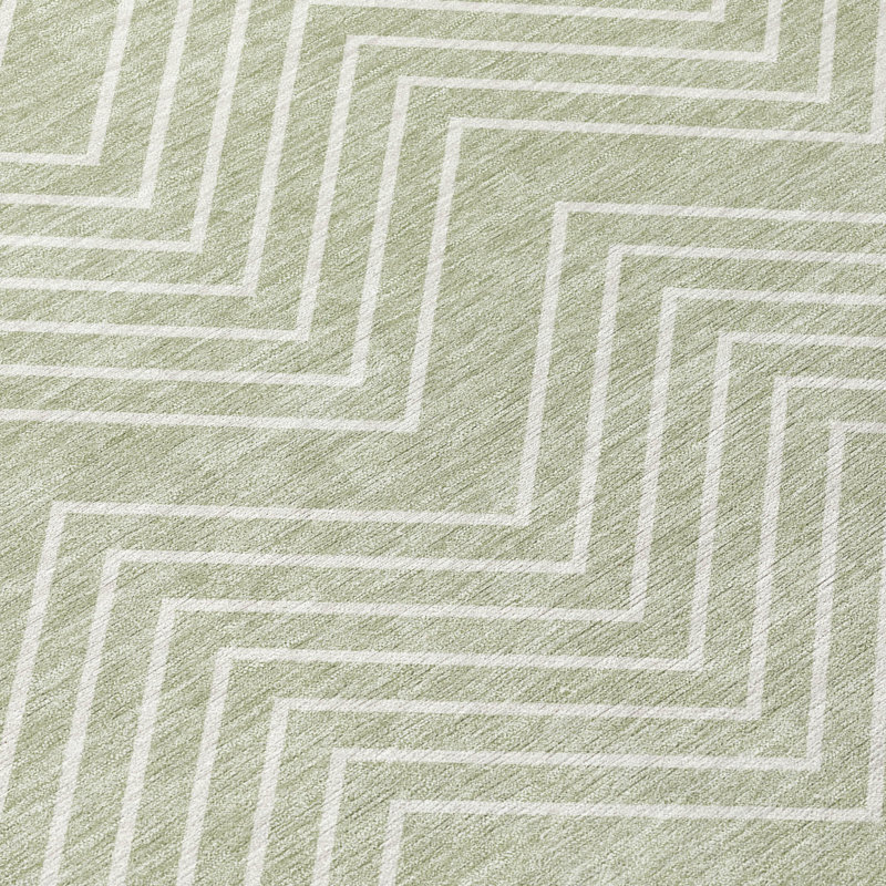 Tapis géométrique intérieur / extérieur lavable à la machine Kerwin ACN2390, Rectangle 10 pi x 14 pi