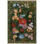 Tapis décoratif multicolore à motif floral frangé rose foncé-1961723895