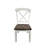 Iksha Transitional Round 5-Piece Extendable Solid Wood Dining Set in White & Brown With 18" Takeout Leaf