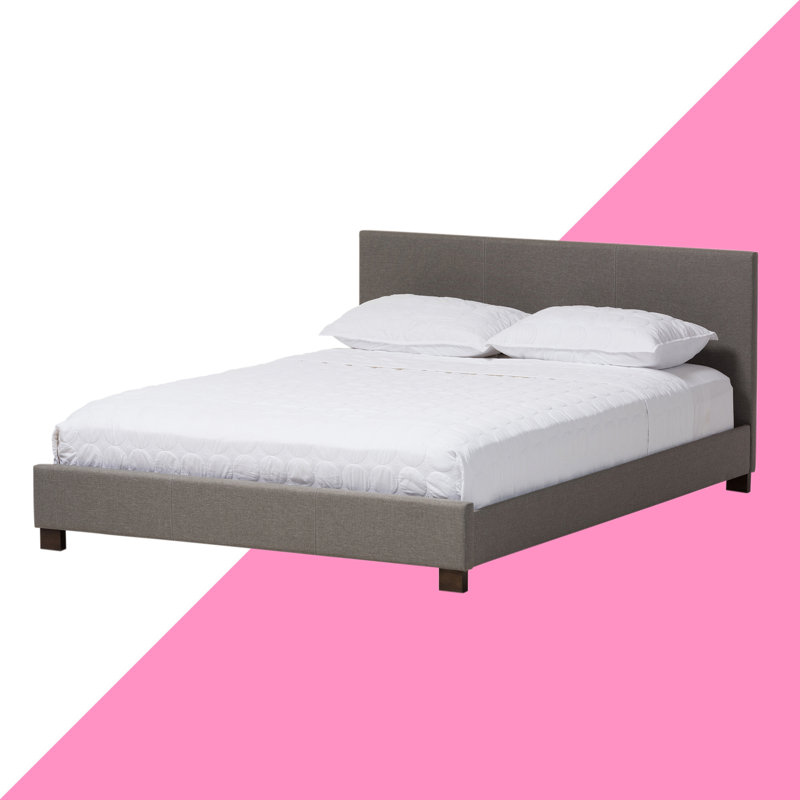 Caylinn Upholstered Platform Bed, Full, Gray/Dark Brown