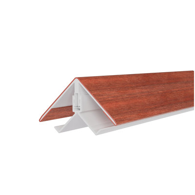 Ensemble de moulures d'angle extérieur en aluminium composite rouge suédois Allusions 2,19 po x 3,56 po x 8 pi pour planches de 0,5 po