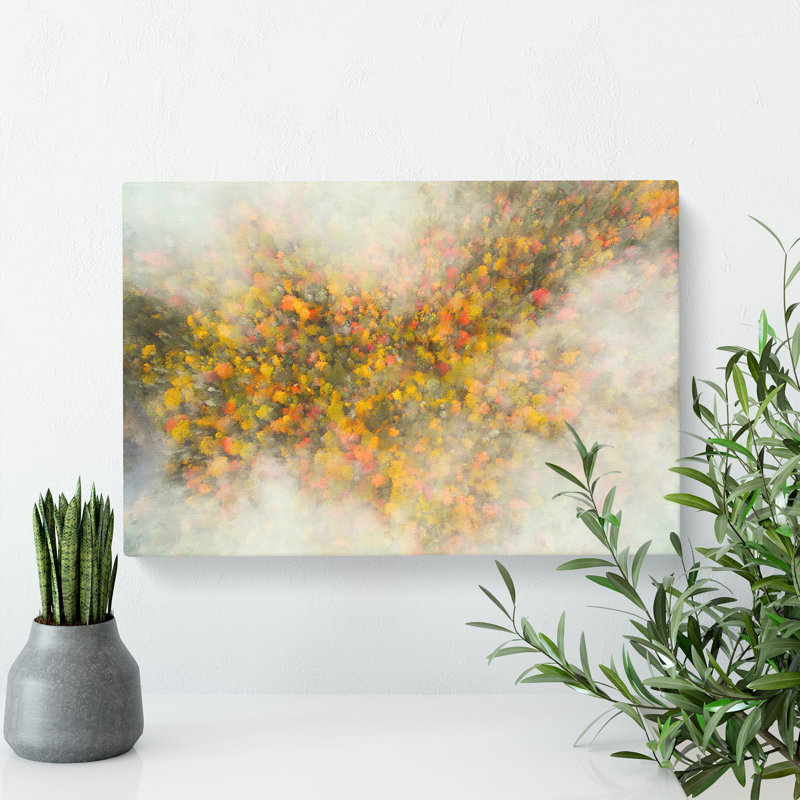 Mist Over The Forest - Wrapped Canvas Print, 35cm H x 50cm W x 3cm D