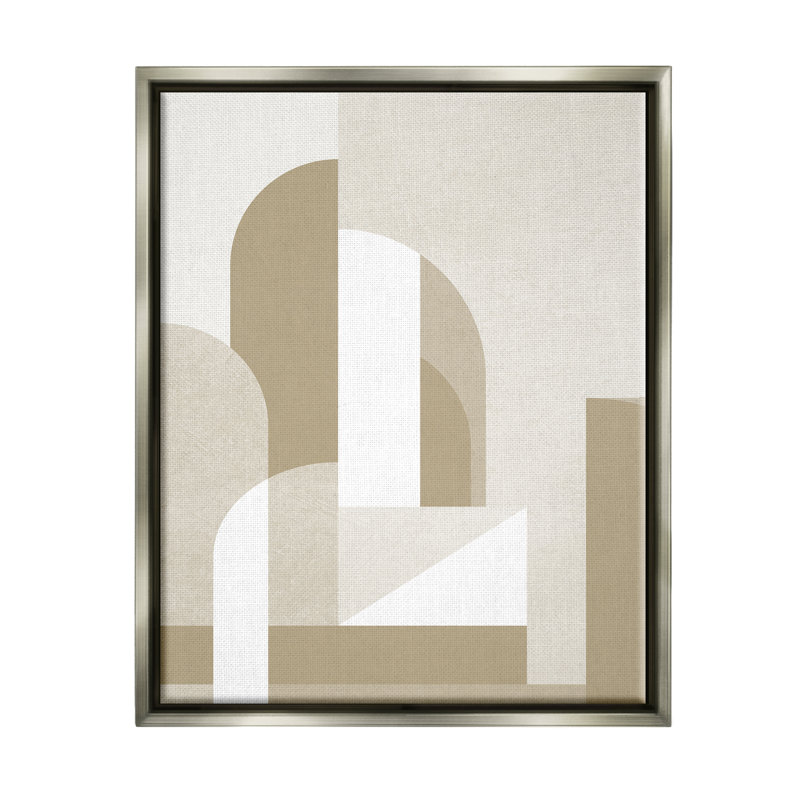 «Neutral Arches Architecture», art mural encadré par Lil 'Rue, Cadre flottant gris lustré, H 31 po x l 25 po x P 1,7 po