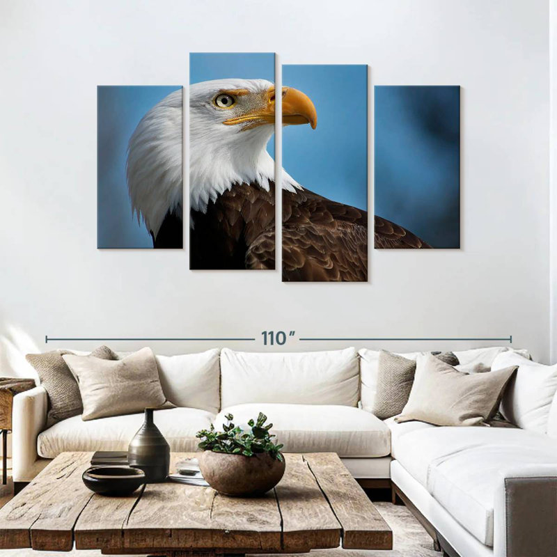 Brampt American Bald Eagle Headshot, 54" H x 84" W