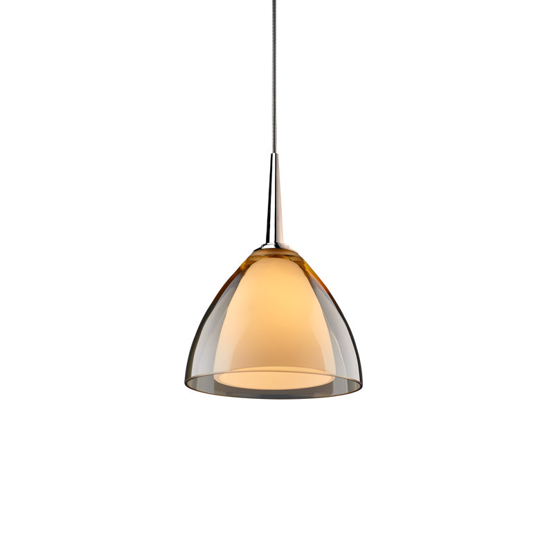 Rainbow 1 - Light Chrome LED Dome Pendant, Smoky