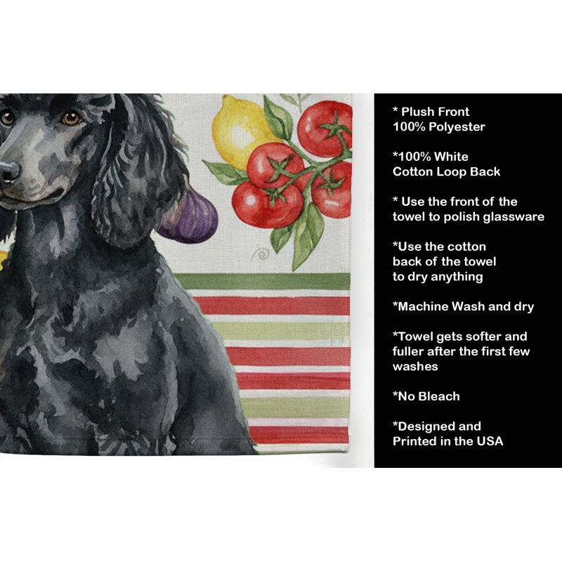 Serviette de cuisine standard, Standard Black Poodle