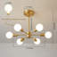 Haverhille 6-Light 44cm Modern Glass Shade Sputnik Semi Flush Mount