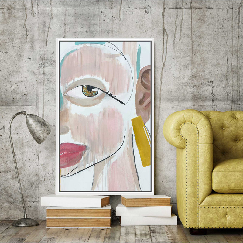 Miroir de but II (vertical) par Cassie Studios - Peinture, Cadre flottant blanc, H 43,5 po x l 27,5 po x P 2 po
