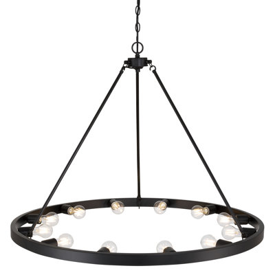 Castile 12-Light Chandelier In Matte Black