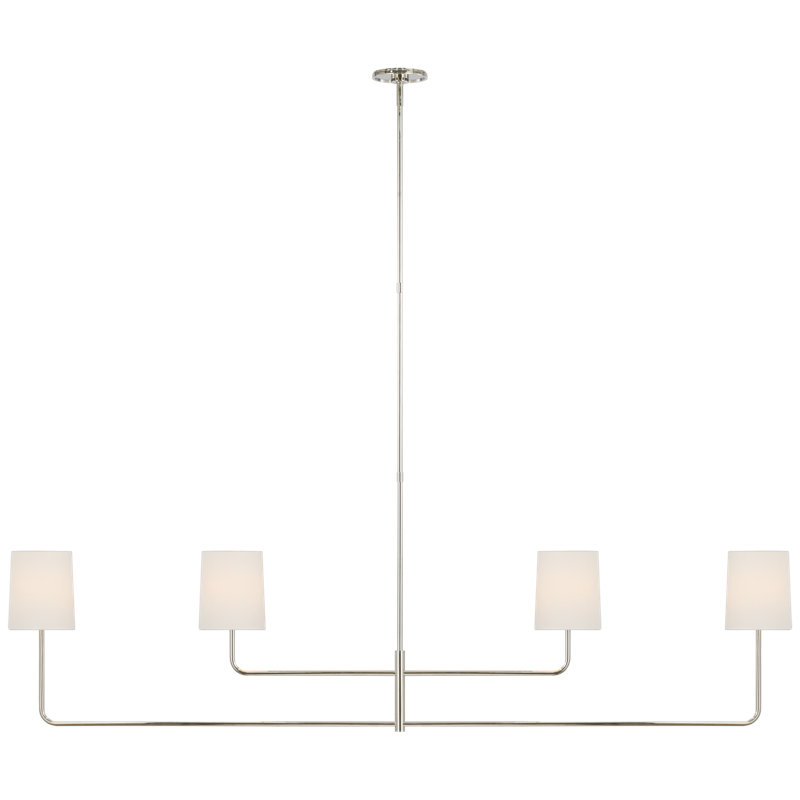 Go Lightly 4 - Light Chandelier, Polished Nickel, White