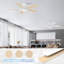 Ventilateur de plafond encastré blanc d'intérieur 42 pouces à 5 pales avec lumières à DEL RVB et télécommande / à intensité variable, 6 vitesses-1700693191-1700693184