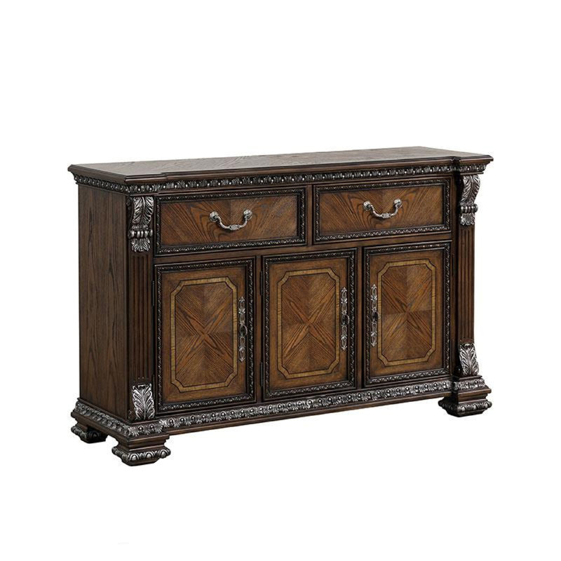 Buffet Naddy Brown, conception ornée d'argent, 60 pouces