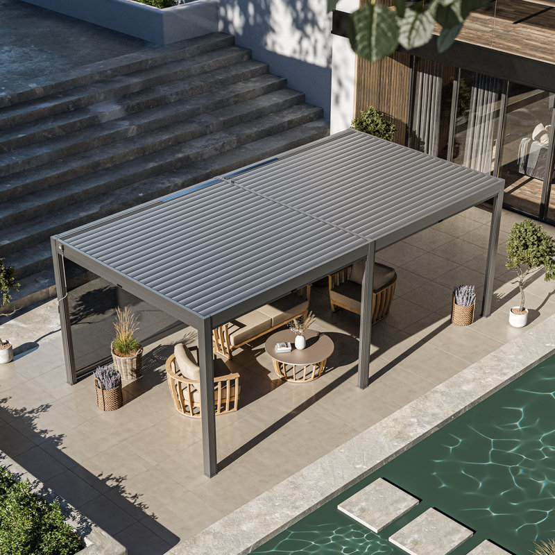 Royalcraft Luxe 6x3m Pergola with Solar Lighting System and Voice Control