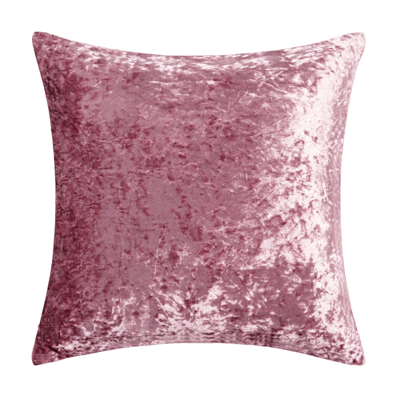Velvet Reversible Throw Pillow, Pink, 20" H x 20" W