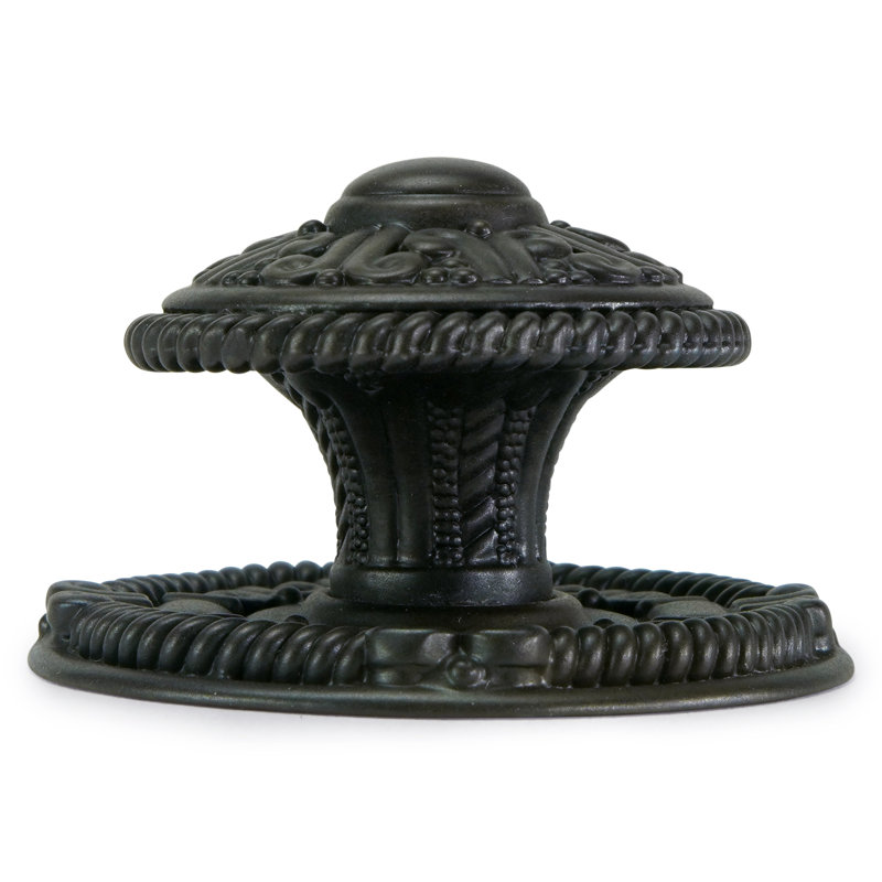 AMERICANA KNOB W/ MATCHING BACK PLATE , Black