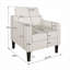 Chaise d'appoint confortable et de soutien avec coussin rembourré épais, idéale pour la détente et les intérieurs modernes-1752053915