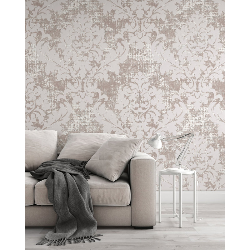 Papier peint amovible à motif floral abstrait scandinave, L 187 po x L 106 po
