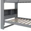 Rubber Wood Twin/Twin Bunk Bed With Bookshelf-Integrated Headboard, Adjustable Bunk Configuration-1408546801