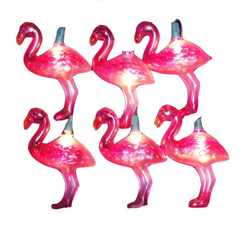Lumières de chaîne 10 lumières flamant rose