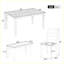 Rustic Style 6-Piece Dining Room Table Set with 4 Chairs and a Bench