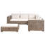 Garden Corner Sofa with Ottoman 5 Seater RINELLA Grey