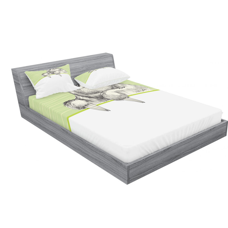 Microfiber Sheet Set, Queen Sheet Set with Fitted Sheet