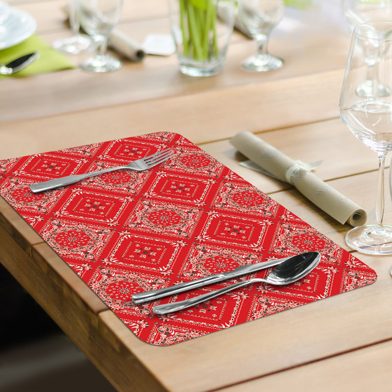 BBQ Life 4-Pack Reversible Easy Care Placemats