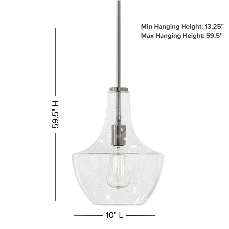 Luminaire suspendu 1 lumière 9,88 po Bralee