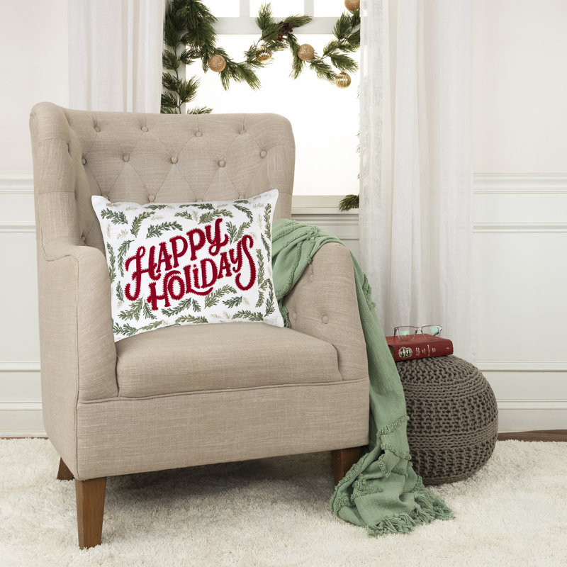 Cotton Holiday Pillow