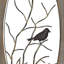 Décoration murale oiseau en bois brun avec branches d'arbre
