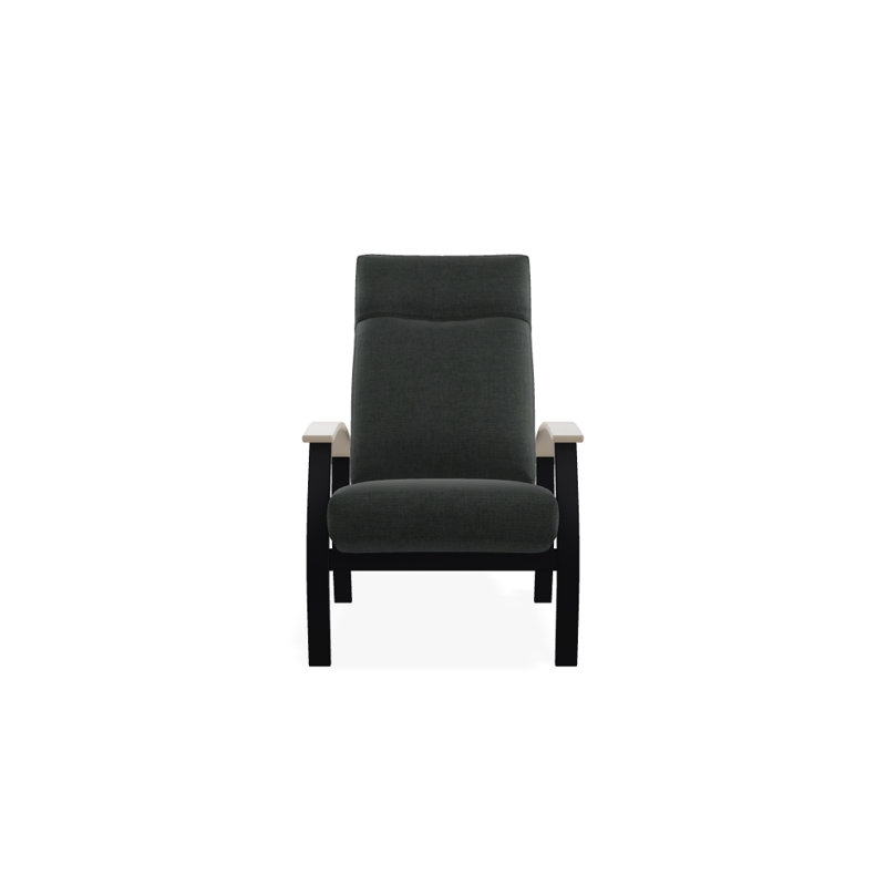 Chaise de patio inclinable avec coussins Askar, Minéral Kuno II, Désert P60, Noir texturé